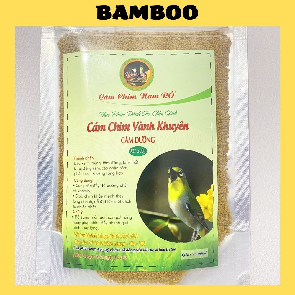 Cám chim vành khuyên Nam Rô cao cấp giá rẻ cho chim dưỡng khối lượng 200 gram