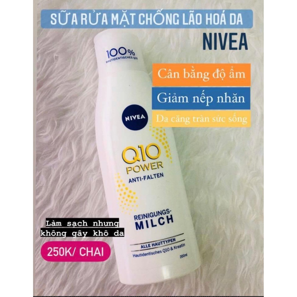 Sữa rửa mặt NIVEA Q10 plus Anti-Falten