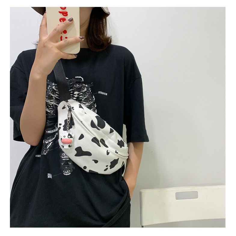 Túi Bao Tử Đeo Ngang Hông Họa Tiết Bò Sữa Xinh Xắn | BigBuy360 - bigbuy360.vn