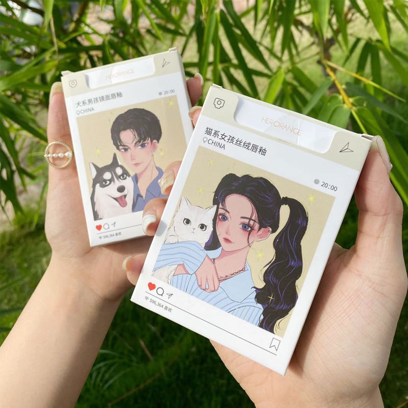 Set son 5 cây son kem bóng lì Herorange Tiểu Ca Ca Senabeauty