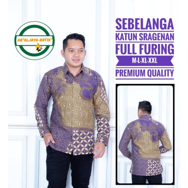 Áo Thun Nam Ngắn Tay Batik FURING SEBEPANGA Purple SIDOMUKTI Cao Cấp