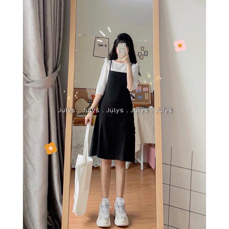 Set yếm buộc nơ hông (ảnh THẬT tự chụp)