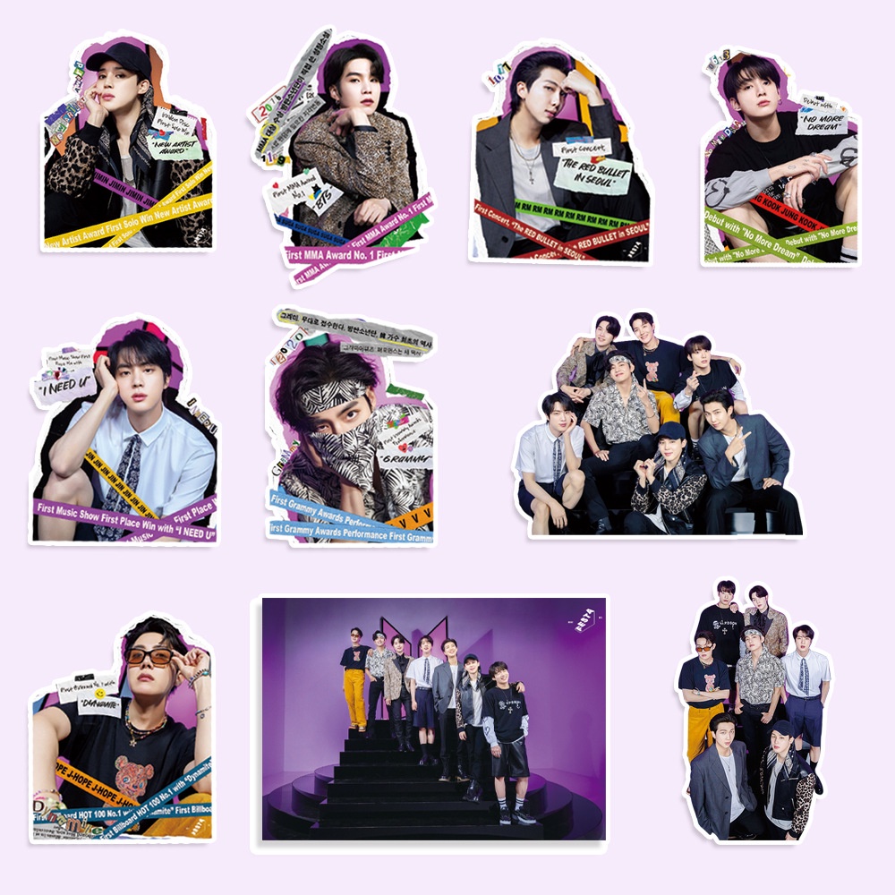 100 Miếng Dán Chống Nước Hình Nhóm Nhạc BTS