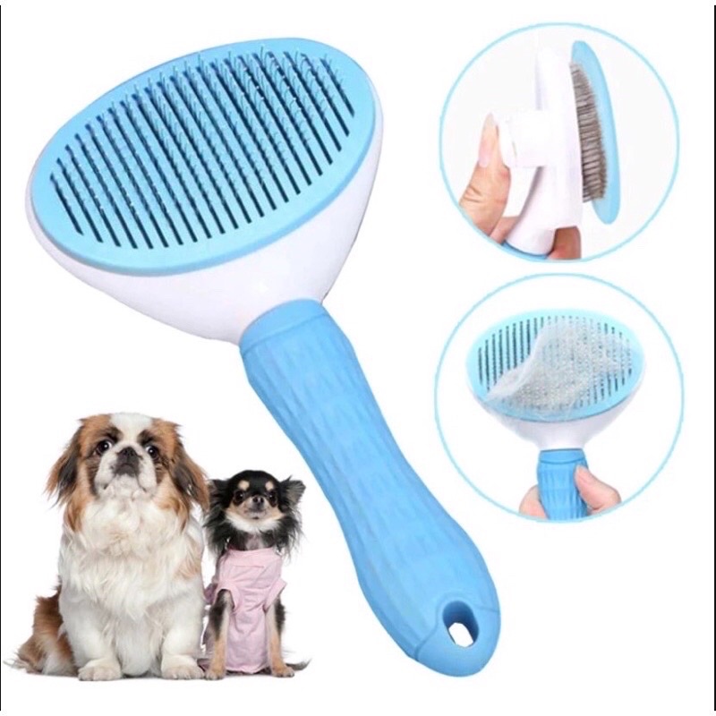 LƯỢC CHẢI LÔNG CAO CẤP CÓ NÚT BẤM ĐẨY LÔNG CHO CHÓ MÈO