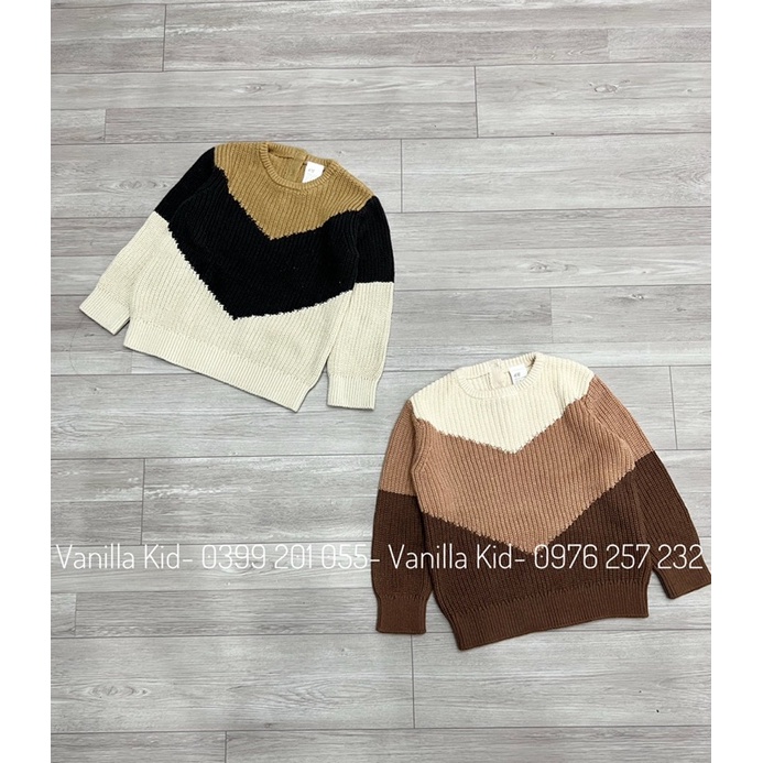 Áo len phối màu cho bé dư xịn