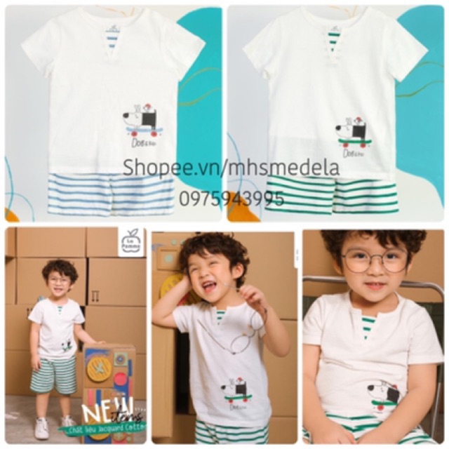 SS145 Bộ cộc La Pomme chú chó tinh nghịch (La Pomme) (6M-5Y)