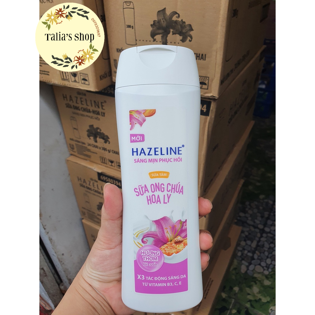 300g - Sữa tắm Hazeline sữa ong chúa hoa ly sáng mịn phục hồi