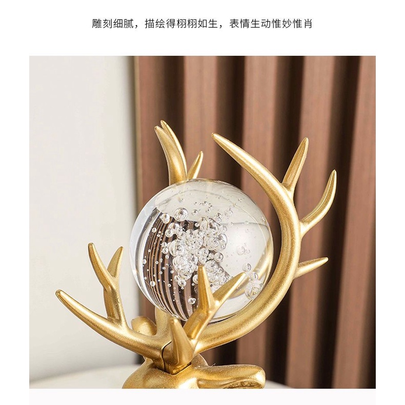 Đồ trang trí hươu cao cấp hiện đại phòng khách hươu may mắn nghệ thuật trang trí nhà đơn giản