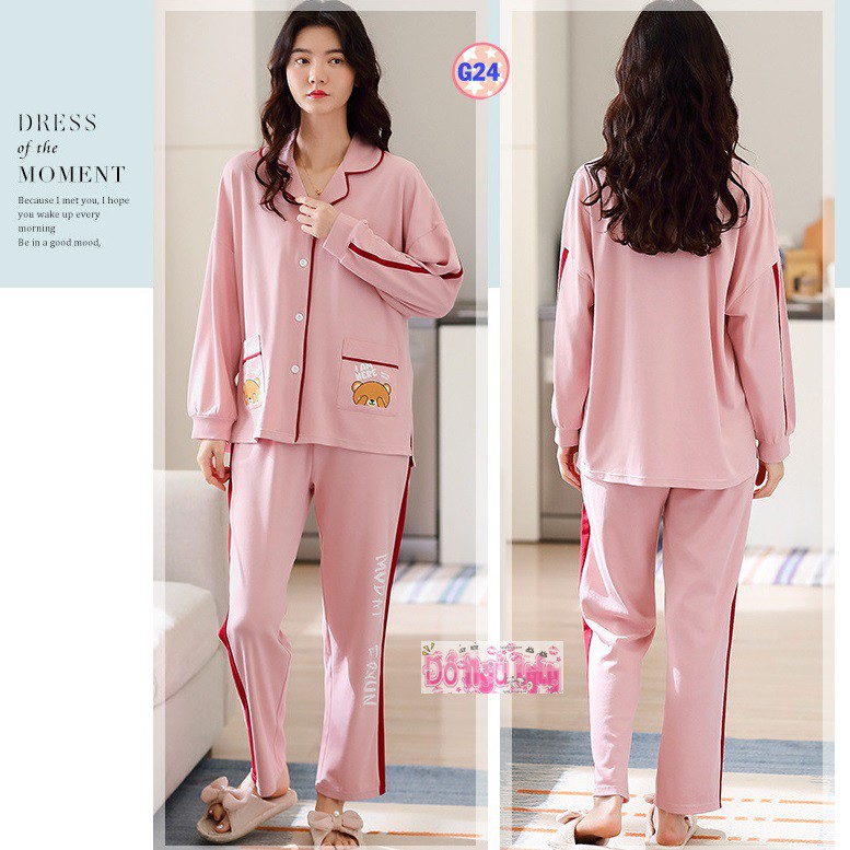 Bộ Pijama Dài Tay Mã G1 (cotton Mềm Mịn) | BigBuy360 - bigbuy360.vn