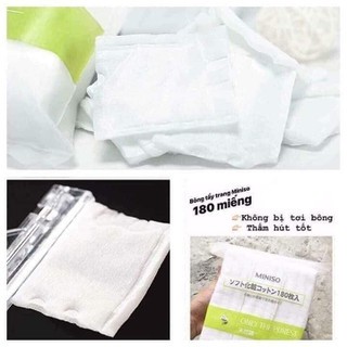 Bông tẩy trang Miniso 180 miếng