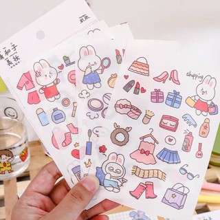 (UP19)Set 4 tấm sticker nhiều hình