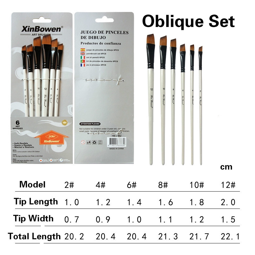 Set 6 Cọ Tô Màu Nước Tiện Dụng Bền Bỉ