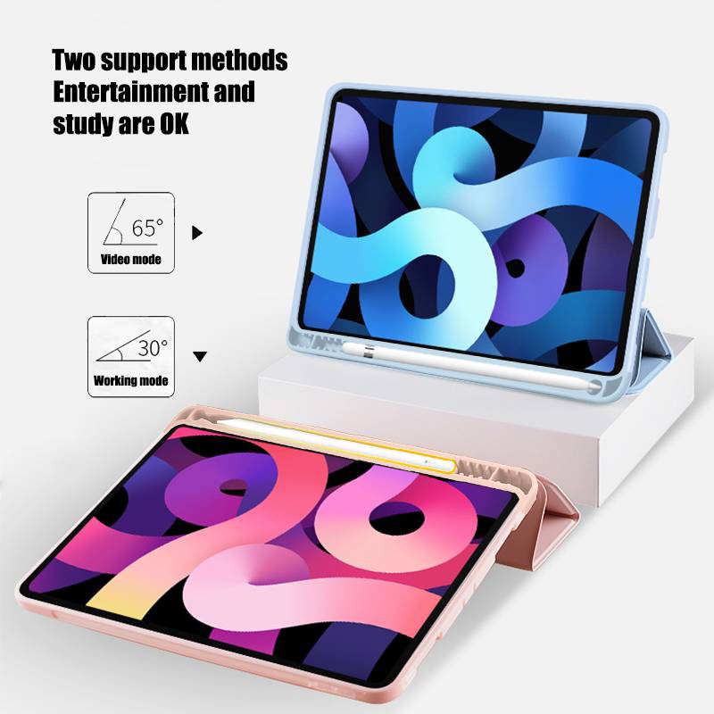 Bao da Dllencase A063 silicon mềm có ngăn đựng bút cảm ứng thích hợp cho iPad Air 10.9 2020