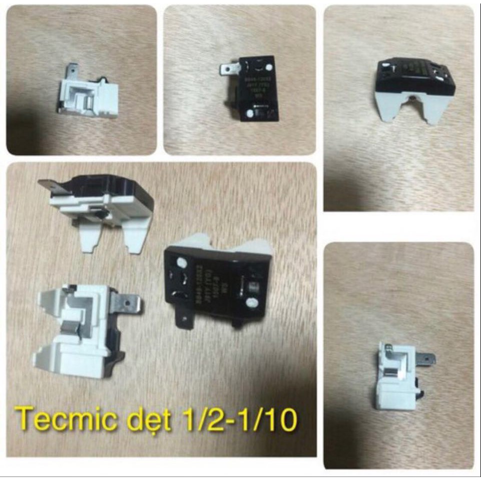 Combo 3 Rơ le Tecmic Block Tủ Lạnh - Relay Tecmit bảo vệ máy nén - Termit Termic Loại Dẹt 1/2 Đến 1/10