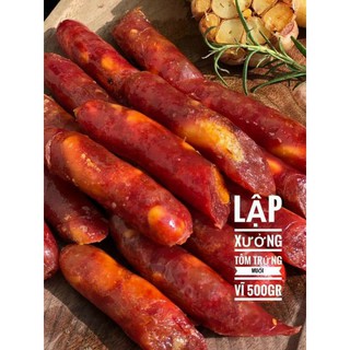 Lạp xưởng tôm trứng muối, lạp xưởng tôm 500gr