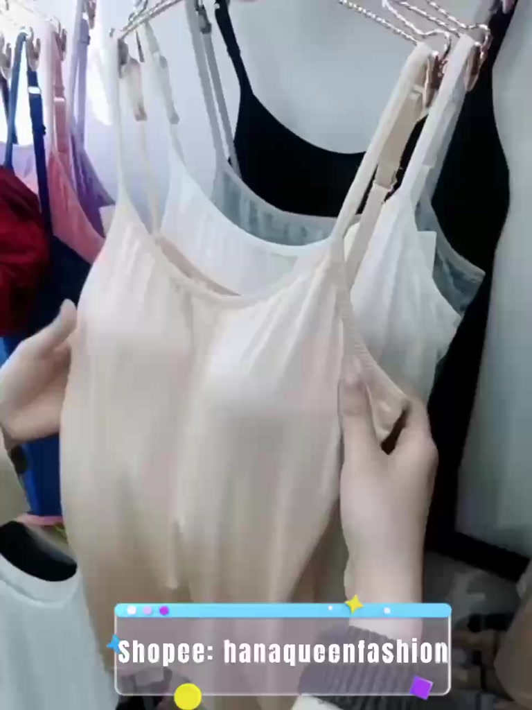 Áo hai dây có đệm ngực may liền chất cotton siêu mềm mát (Hàng có sẵn) | BigBuy360 - bigbuy360.vn