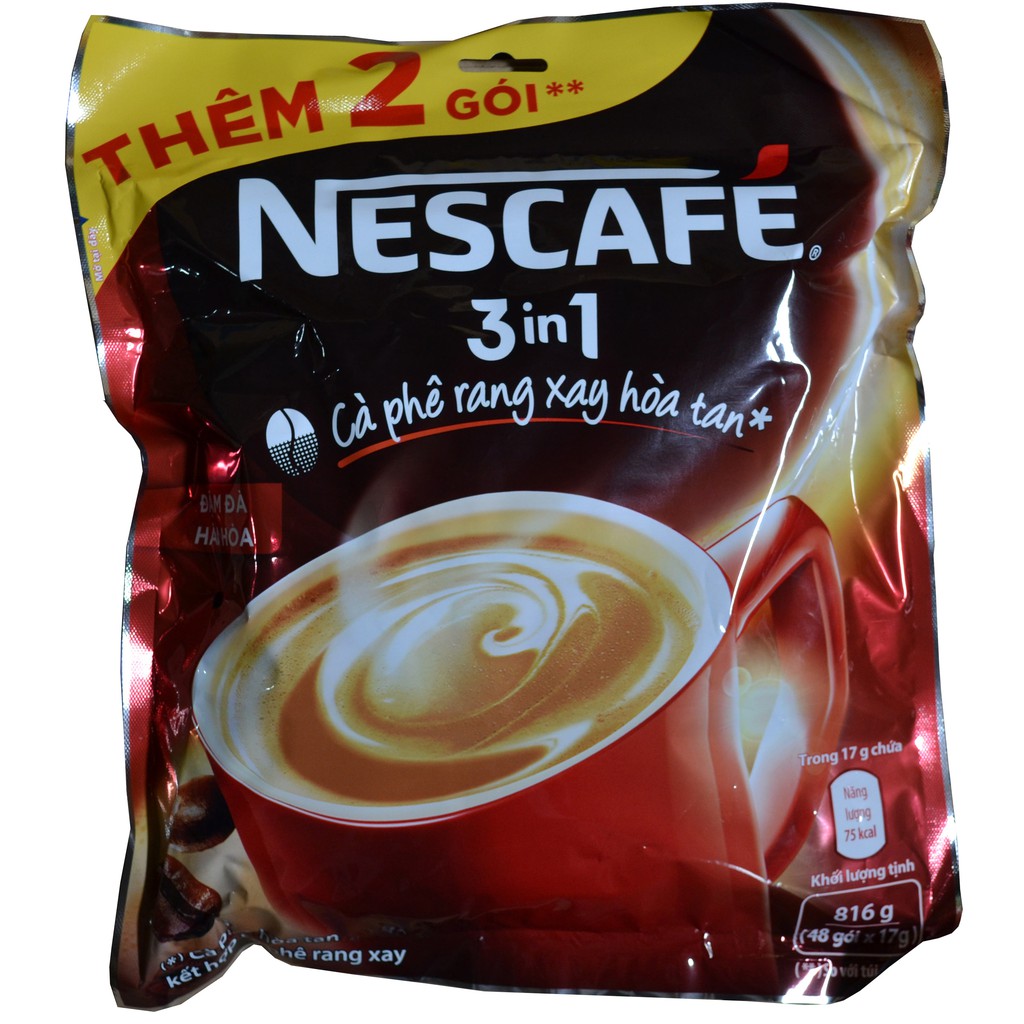 Nescafe 3in1 Đậm vị hài hòa Combo 2 túi x 48 gói x 17g