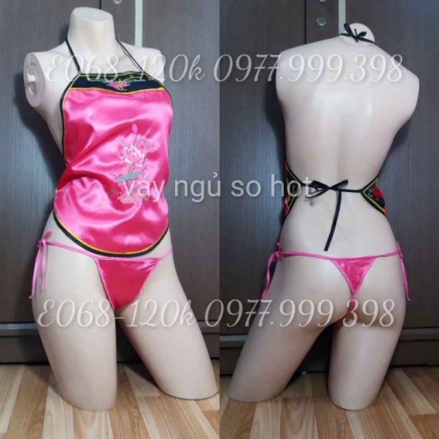 yếm đào họa tiết hoa sen sexy