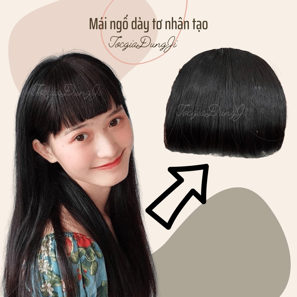mái giả ngố dày tơ nhân tạo ( ảnh tự chụp)
