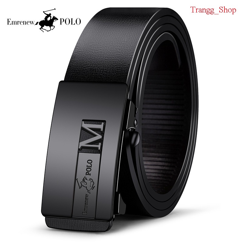 Thắt Lưng Nam EMRENEW POLO Da Bò 2 Lớp Full Hộp Đựng