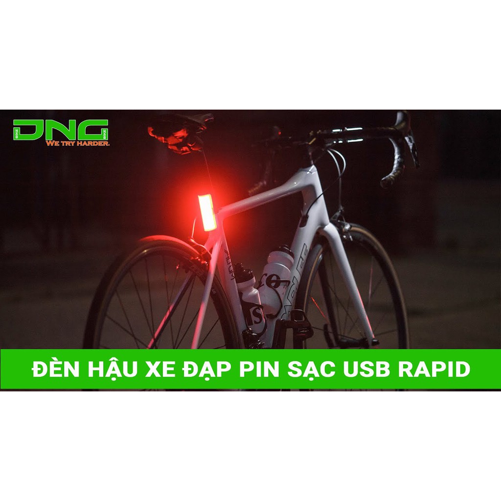 Đèn Hậu Xe Đạp Pin Sạc Rapid đỏ