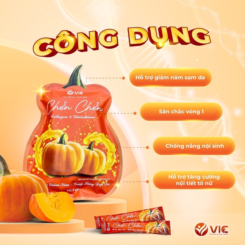 Thạch bí đỏ Chen Chen Vic - Kháng nắng, mờ nám , trắng da, cân bằng nội tiết tố