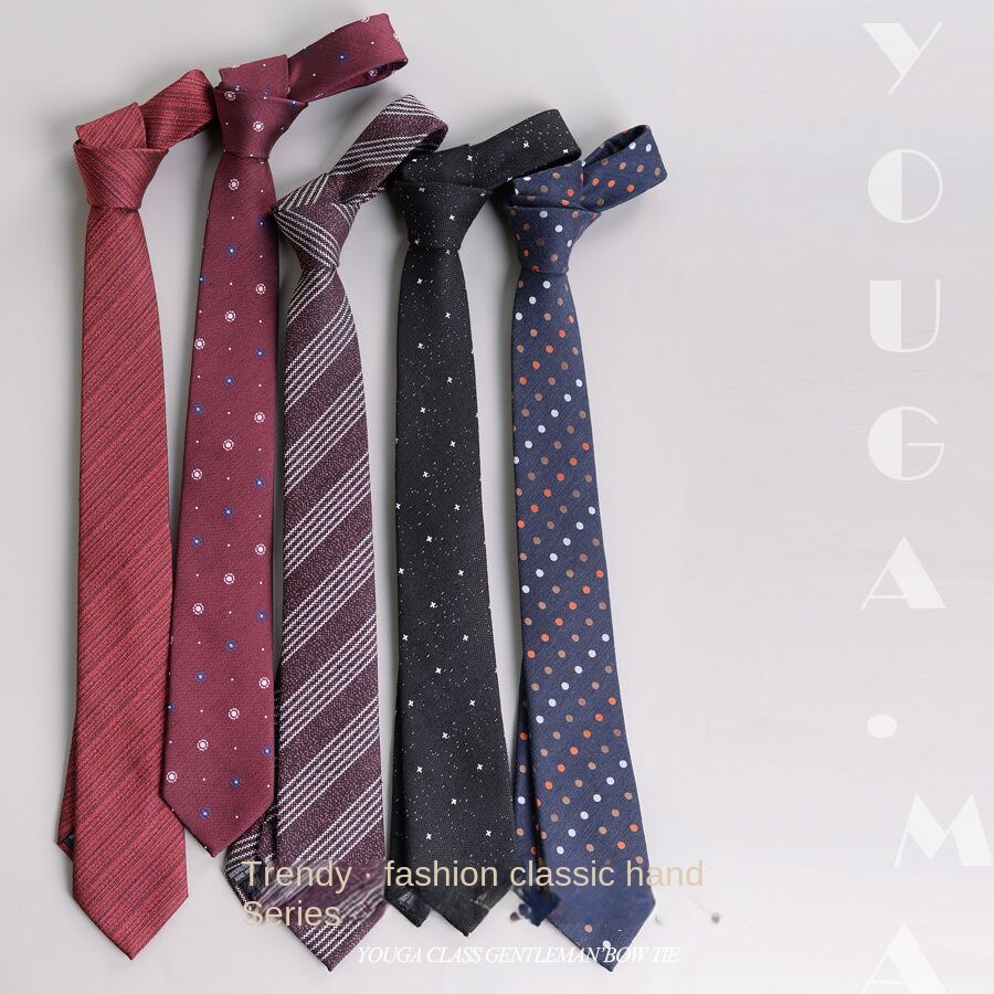 Cà Vạt Cotton Polyester 7cm Màu Sắc Retro Thời Trang Công Sở Cho Nam