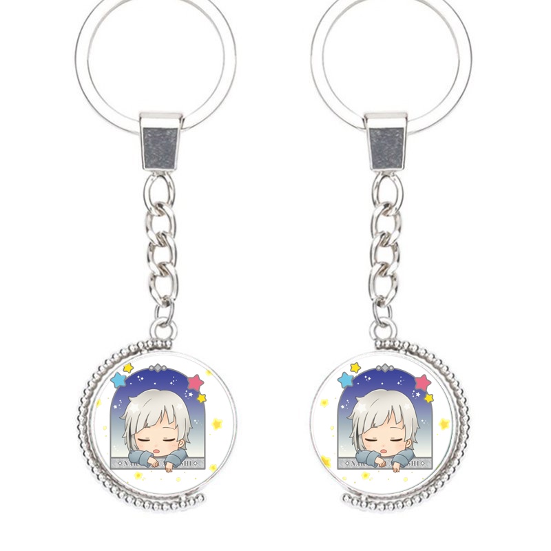 (Viền tròn) Móc khóa nhân vật anime BUNGOU STRAY DOGS chibi xinh xắn tiện lợi