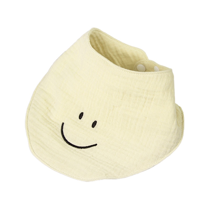 Khăn Yếm Vải Cotton Mềm Mại Có Nút Bấm Dành Cho Bé Sơ Sinh
