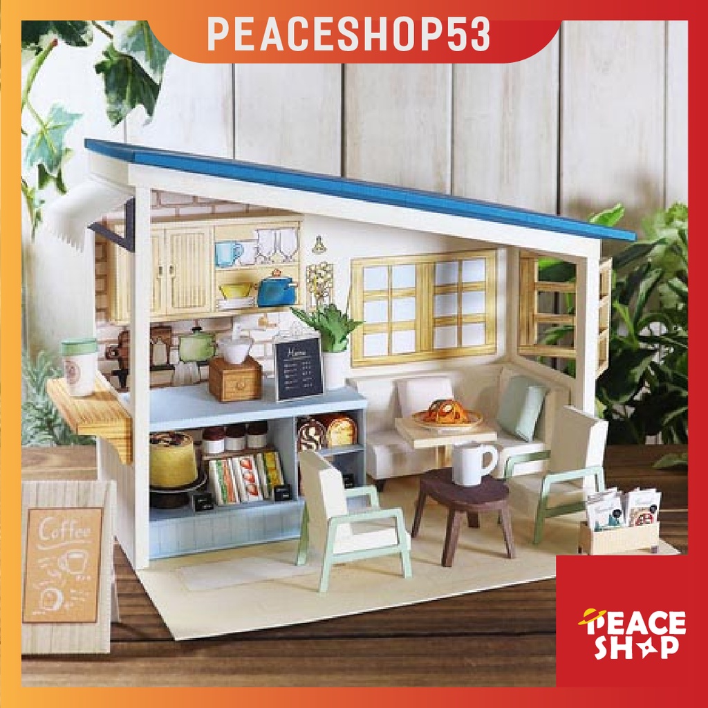 Mô Hình Giấy Cửa hàng cà phê Figure Kiến Trúc OS52