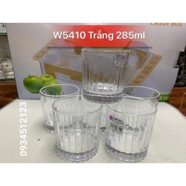 Bộ 6 cốc thủy tinh HongLi W5410 trắng