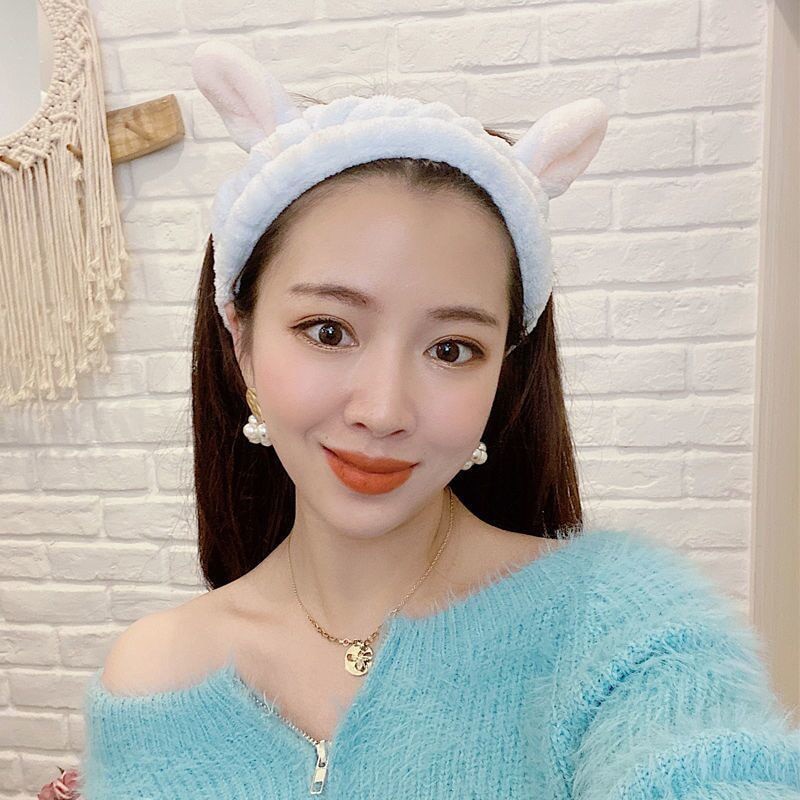 Băng Đô Rửa Mặt Tai Thỏ Cà Rốt Kiểu Hàn Quốc BĐ07