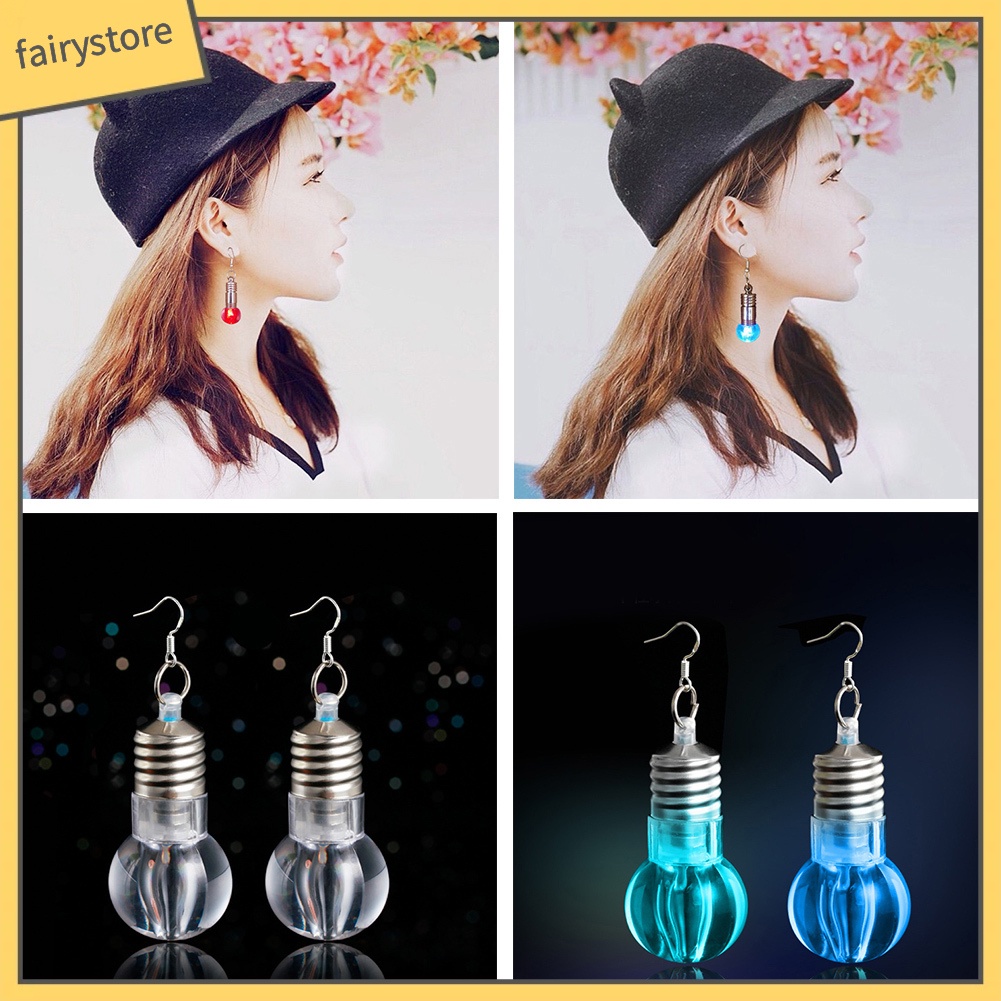 Hoa Tai Hình Bóng Đèn Led Độc Đáo