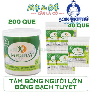 TĂM BÔNG MERIDAY BÔNG BẠCH TUYẾT 200 QUE