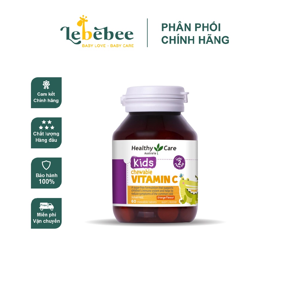 Viên nhai kẽm ZinC + Vitamin C Healthycare cho bé