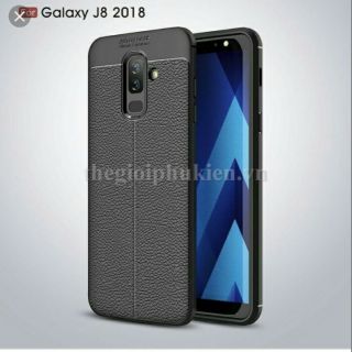 Ốp lưng dẻo vân da Auto Focus cho galaxy j8 2018