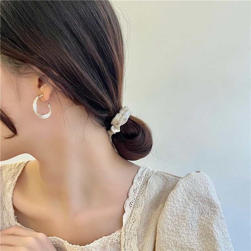 Bông tai mạ bạc 925 hình chữ S phong cách Hàn Quốc thời trang cho nữ F162 2021