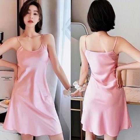 Váy ngủ 2 dây sexy chất liệu lụa Satin mềm mịn cao cấp