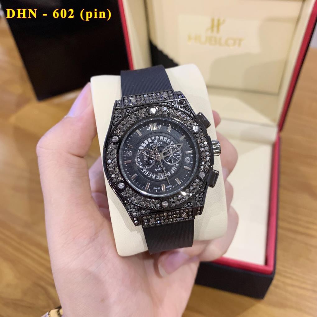 Đồng hồ nữ Hulo máy pin dây cao su mặt full đá cao cấp có bảo hành DHN602 -Shop116 | BigBuy360 - bigbuy360.vn