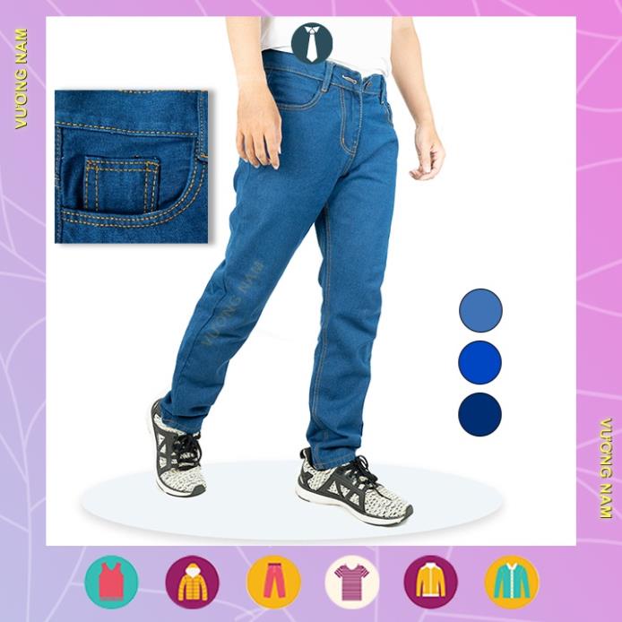 Quần bò nam ống suông trơn đẹp trung niên big size VN28K ⚡