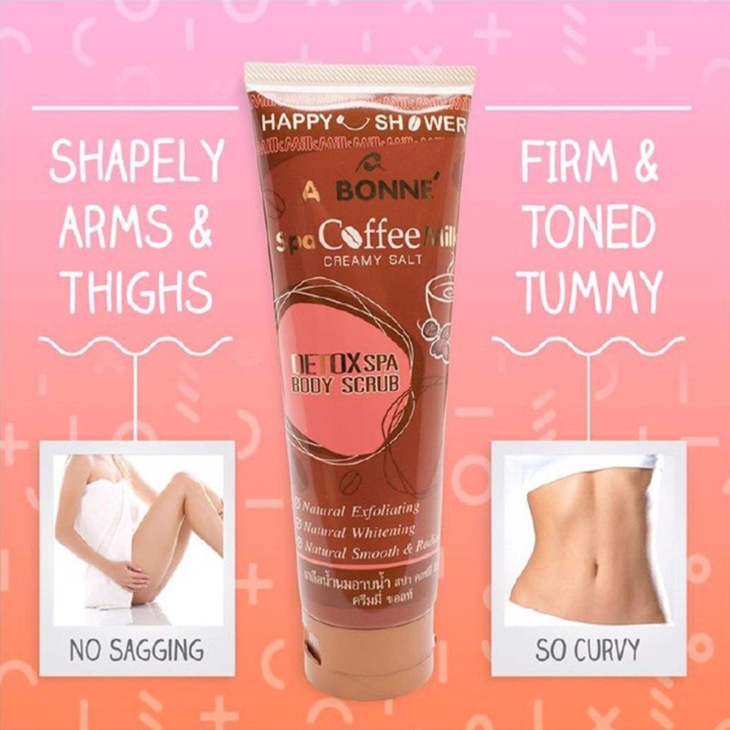 Muối Tắm A BONNE Spa Cà Phê Salt Scrub Muối tẩy da chết dưỡng trắng tuýp 350G | BigBuy360 - bigbuy360.vn