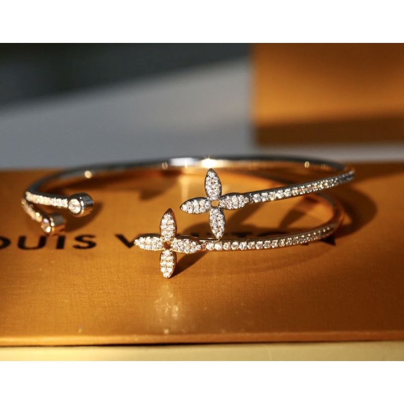 LV vòng tay cỏ bốn lá vàng hồng cho nam và nữ