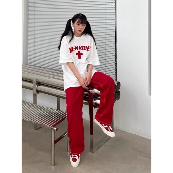 Áo thun tay lỡ nam nữ,in hình Ken thiết kế in nhung