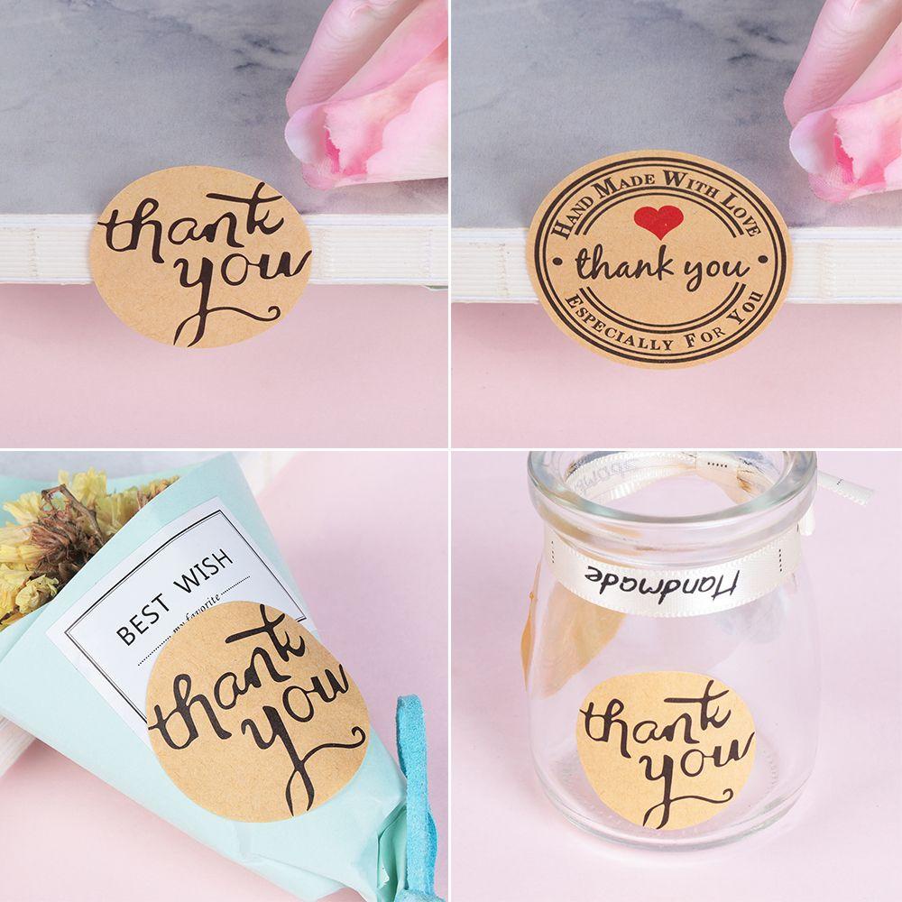 FAY Nhãn Dán 12 Cái / Tờ 3.5cm &quot;Thank You&quot; Tự Dính Sáng Tạo Làm Bằng Tay Cho Thiệp Mời Đám Cưới