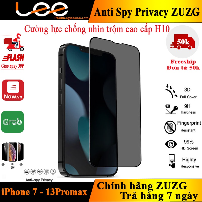 Kính cường lực chống nhìn trộm iPhone chính hãng ZUZG-H10