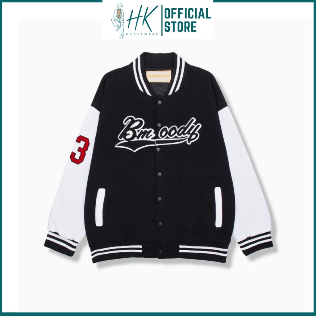 Áo khoác bomber Unisex in chữ Bmoody, Áo Khoác Dù Nam Phong Cách Hàn Quốc HK BB23