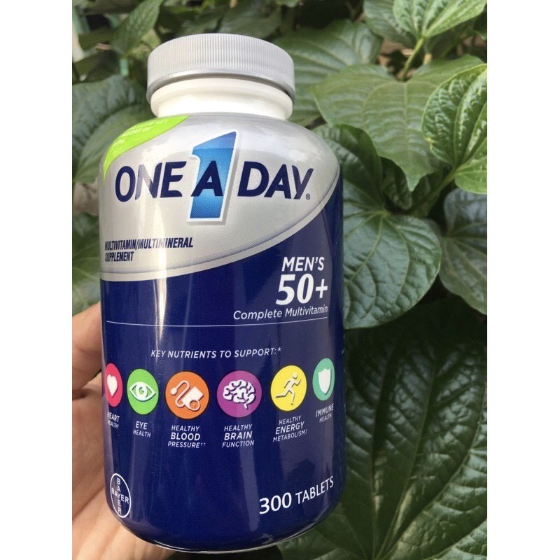 💙🕺🏼[HSD 08/2022] Vitamin Tổng Hợp cho Nam trên 50 tuổi ONE A DAY MEN’S 50+ Complete Multivitamin 300 viên của Mỹ | Thế Giới Skin Care