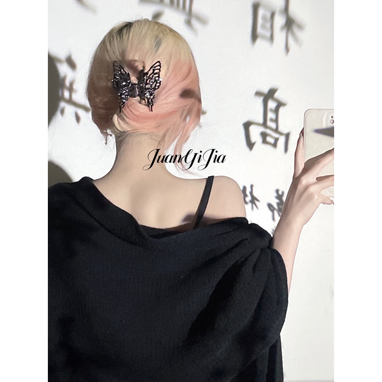 Kẹp Tóc Hình Bướm Bằng Kim Loại Chất Lượng Cao Cá Tính Cho Nữ