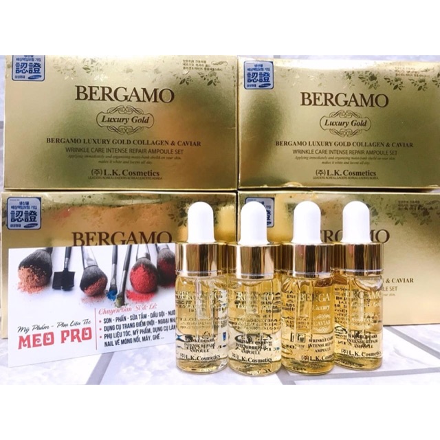 BỘ SERUM BERGAMO LUXURY GOLD COLLAGEN & CAVIAR