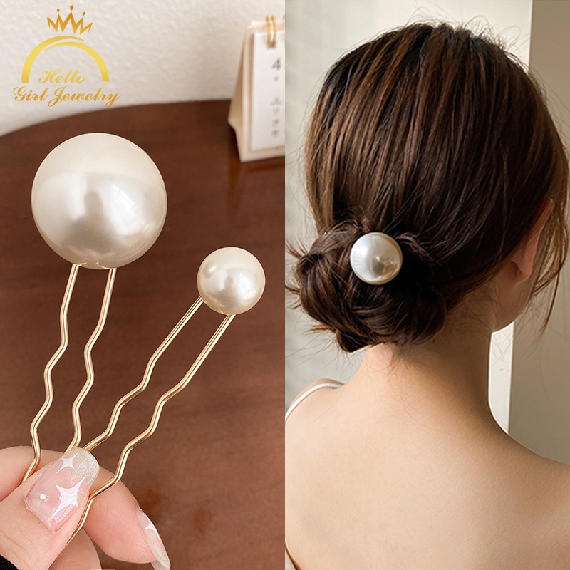 Kẹp Tóc Hình Chữ U Đơn Giản Thanh Lịch Thời Trang Phong Cách Hàn Quốc Cho Nữ